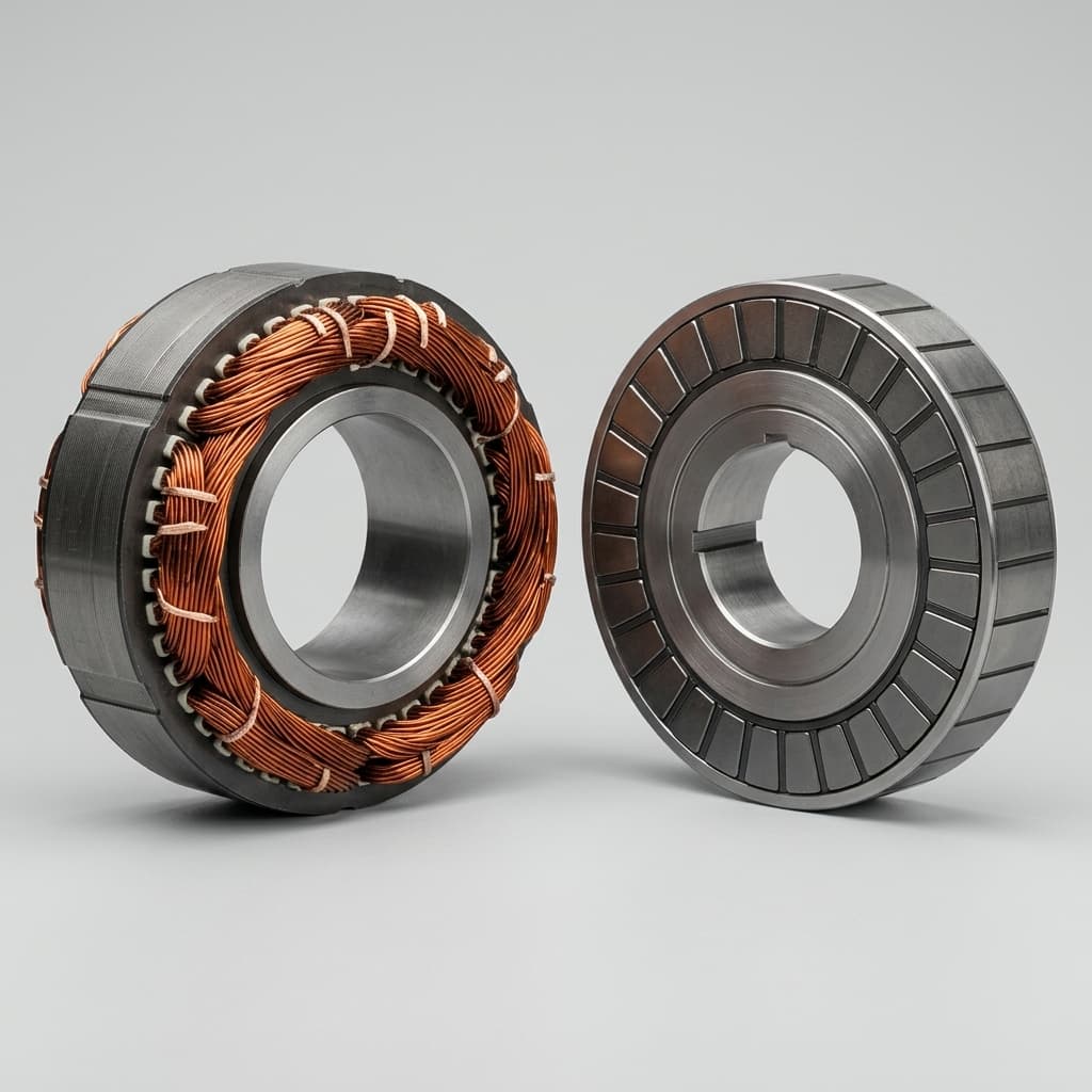 Hollow Shaft Frameless Torque Motor with Exposed Copper Windings