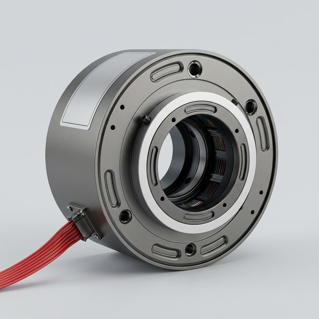 Compact hollow shaft motor for cabling and interface requirements